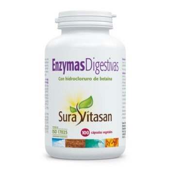 Frasco de Enzimas Digestivas da Sura Vitasan, 100 cápsulas