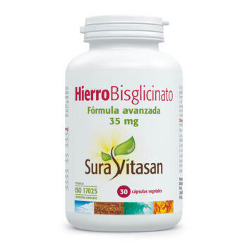 Frasco de Ferro Bisglicinato 35 mg da Sura Vitasan, 30 cápsulas