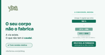Conversão do ómega-3 vegetal medida: 21 % passa a EPA e 9 % a DHA em mulheres jovens; a saída é o EPA e o DHA já formados